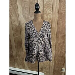 Joie Latacia Animal Print Blouse Size XS